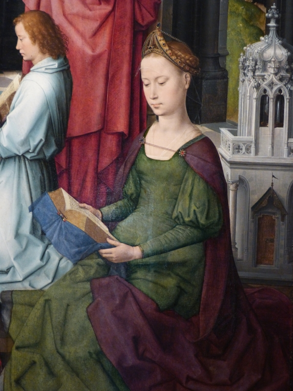 Memling, medieval woman reading